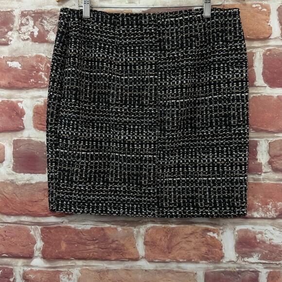 Express Skirt Women's Large Tweed Casual Career Work Stretchy Pocketless Pull On - Picture 4 of 8